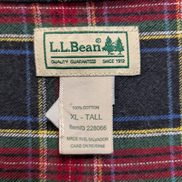 🌲 Chemise L.L. Bean XL-Tall Flanelle Tartan Coton |293S