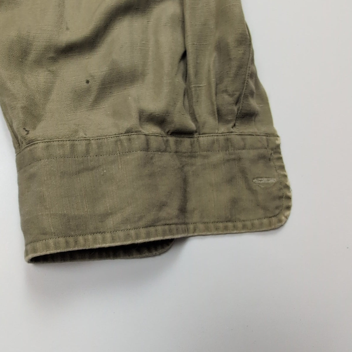 Chemise Ralph Lauren Blake XL Soie Lin Kaki Logo Bleu Marine mancheslongues