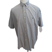 Chemise Ralph Lauren Blaire Homme L LT Manches Courtes Gris Pied-de-poule