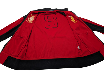 Veste zippée Polo Ralph Lauren M rouge noir Big Pony logo doré n°8