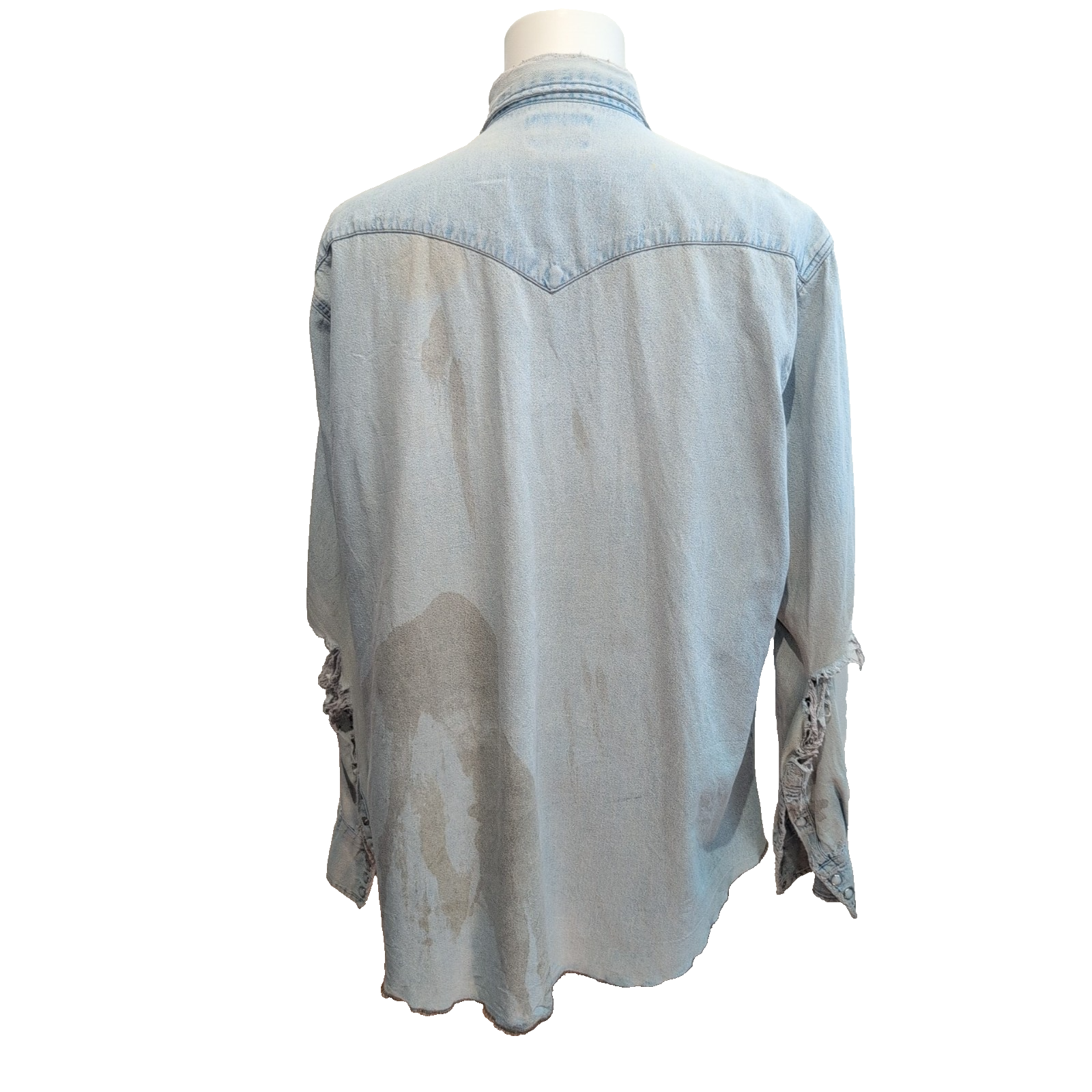 Chemise Wrangler 2XL Tall Jean Western Vintage GRUNG manches longues