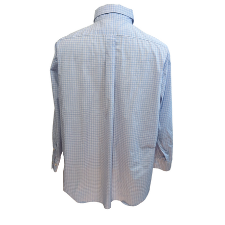 Chemise Lauren Ralph Lauren Bleue À Carreaux Classic Fit Manches Longues T.XL