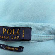 Polo manches courtes Polo Ralph Lauren M bleu turquoise logo orange Custom Fit