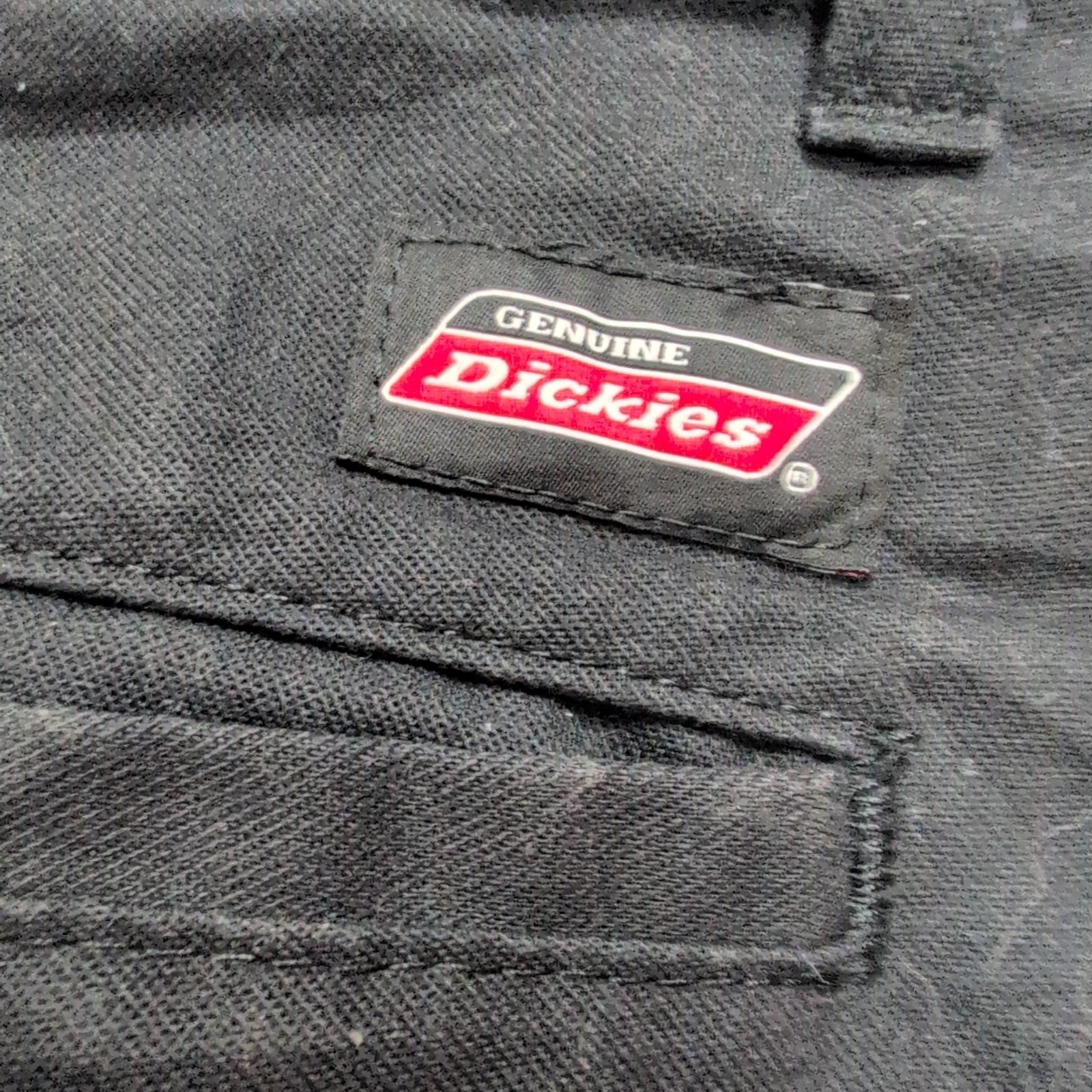 Short Dickies Homme Noir Workwear Coupe Droite Taille W42 Très Bon État