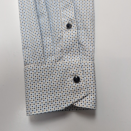 Olymp Luxor Chemise Blanche Motifs Carrés 100% Coton Homme Taille 2XL