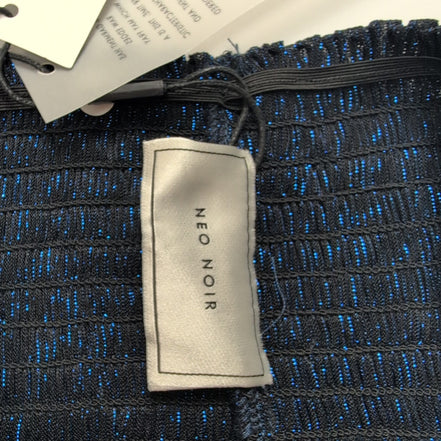 Mini Jupe Neo Noir Femme T34 Bleu Brillante Stretch Neuve Étiquette