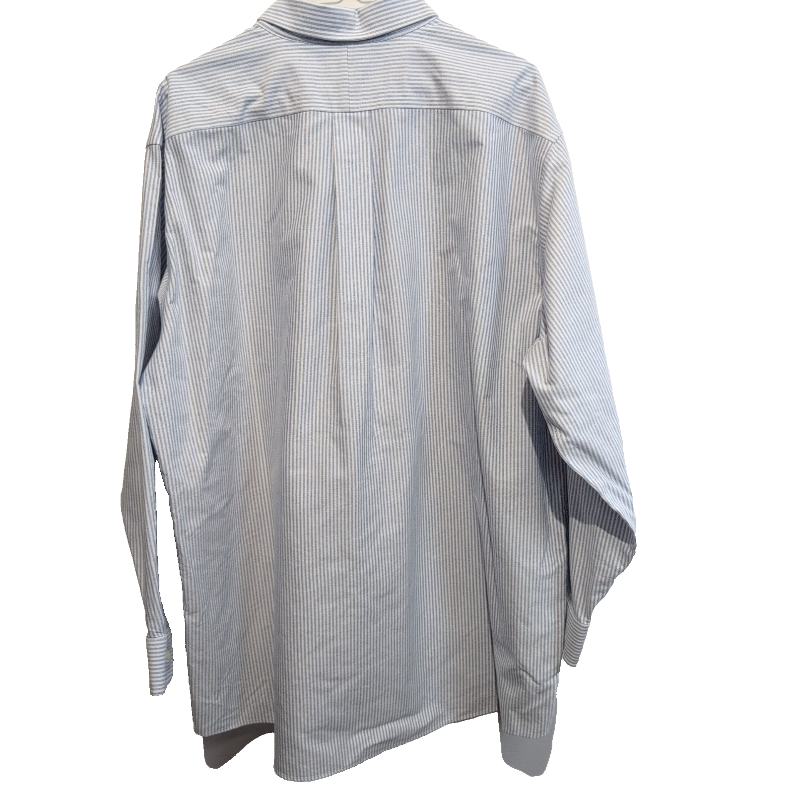 Chemise L.L. Bean bleue à rayures manches longues taille XL