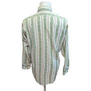 Chemise Vintage 70s Mansfield Marshall Field Fleurie Col Pointe M