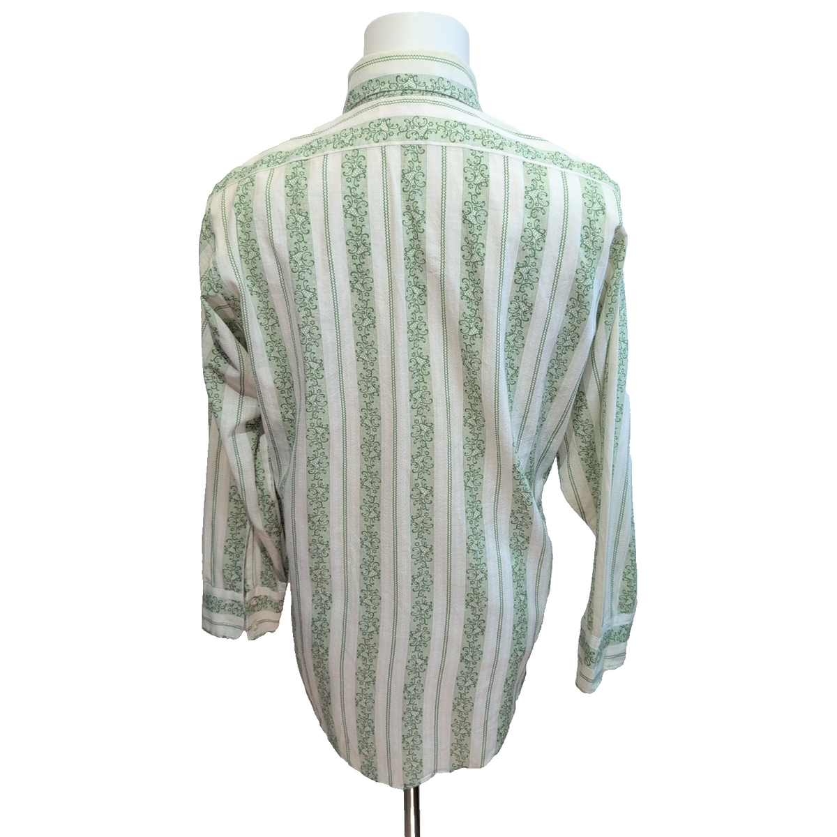 Chemise Vintage 70s Mansfield Marshall Field Fleurie Col Pointe M
