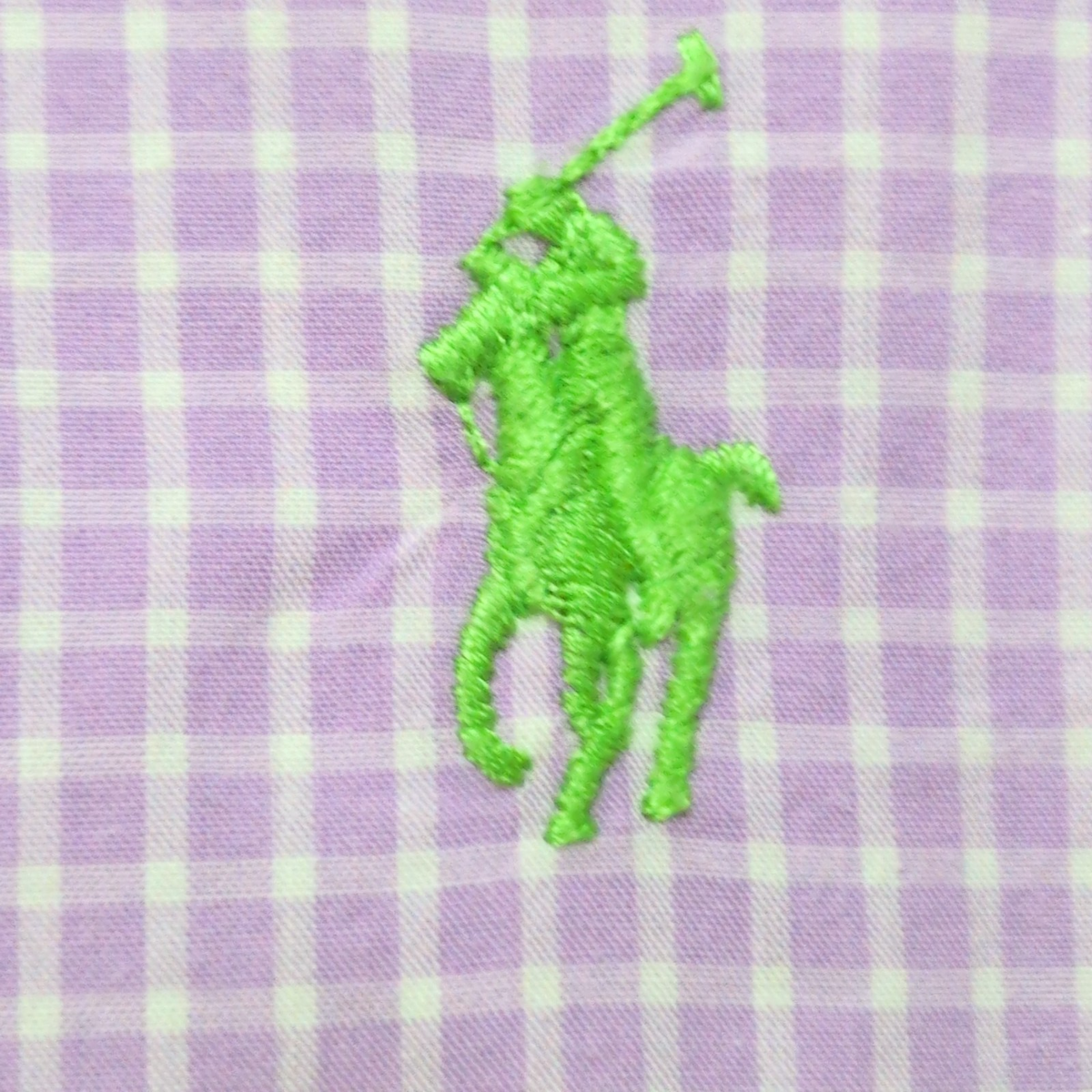 Chemise Ralph Lauren Classic Fit XXL Lilas Carreaux Logo Vert manches longues