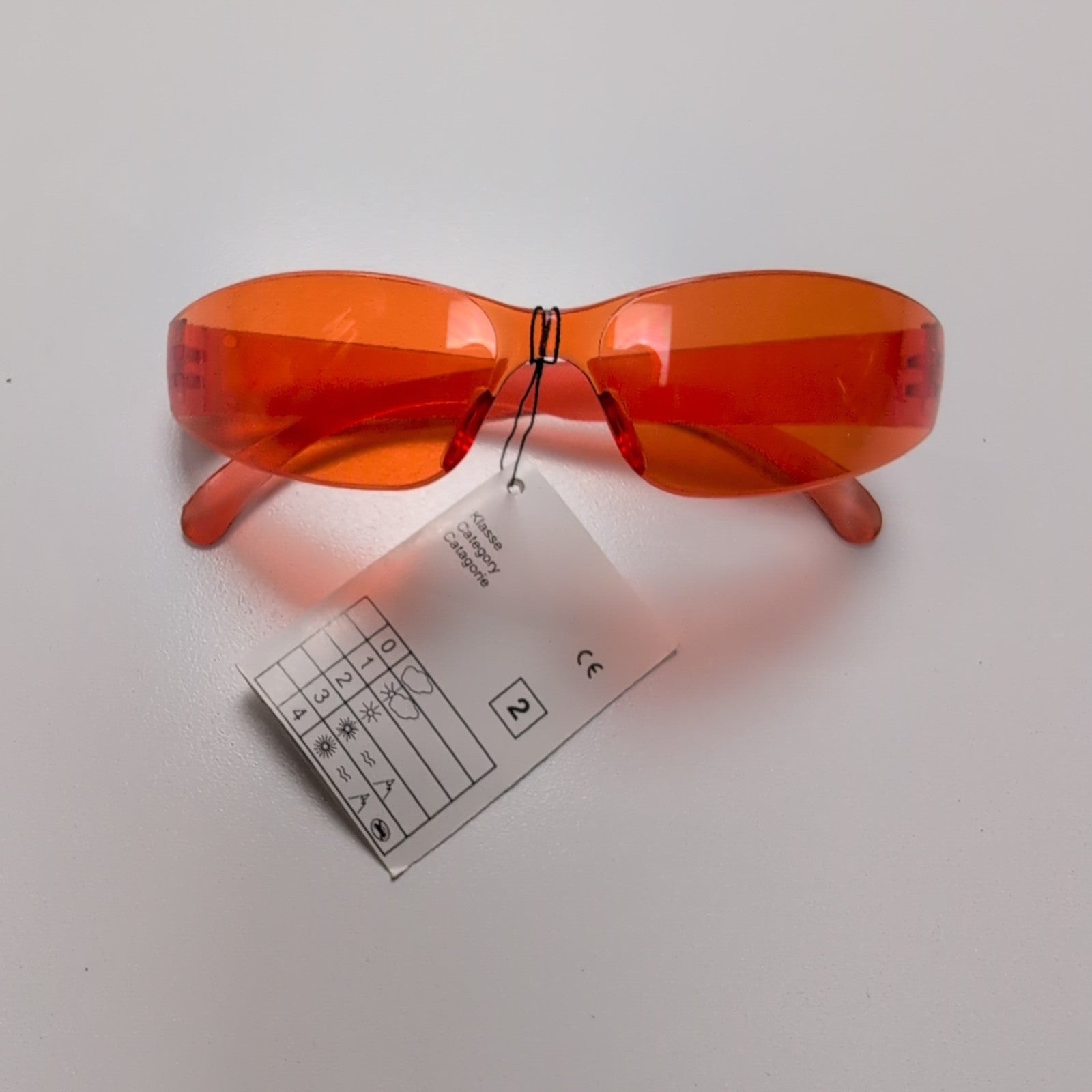 Lunettes de soleil Masque Orange Style Sport Rectangulaire Y2K