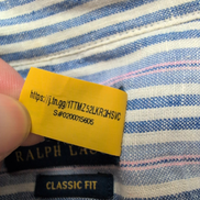 Chemise Polo Ralph Lauren XXL Lin Rayures Multicolores Classic Fit QR Code