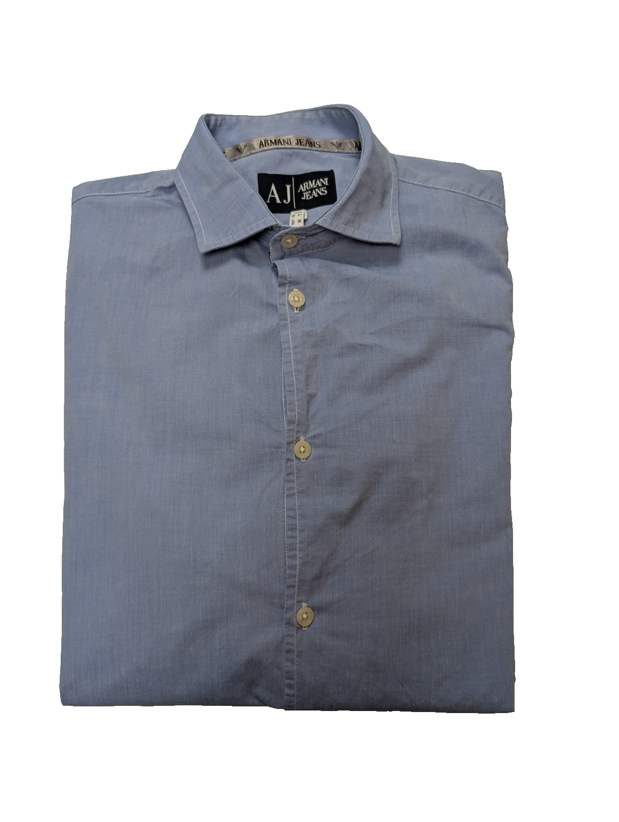 Chemise Armani Jean bleu uni taille M #265m