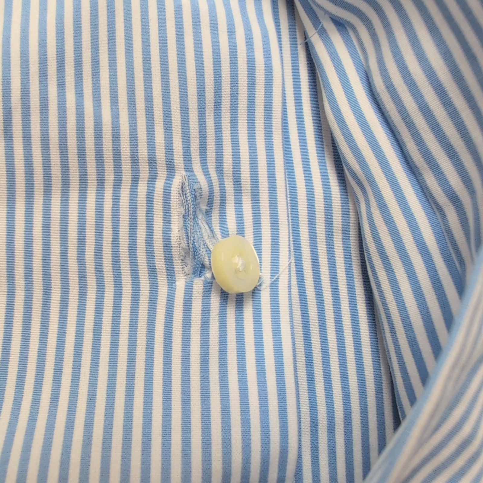 Chemise Massimo Dutti Easy Iron bleu rayures manches longues M L