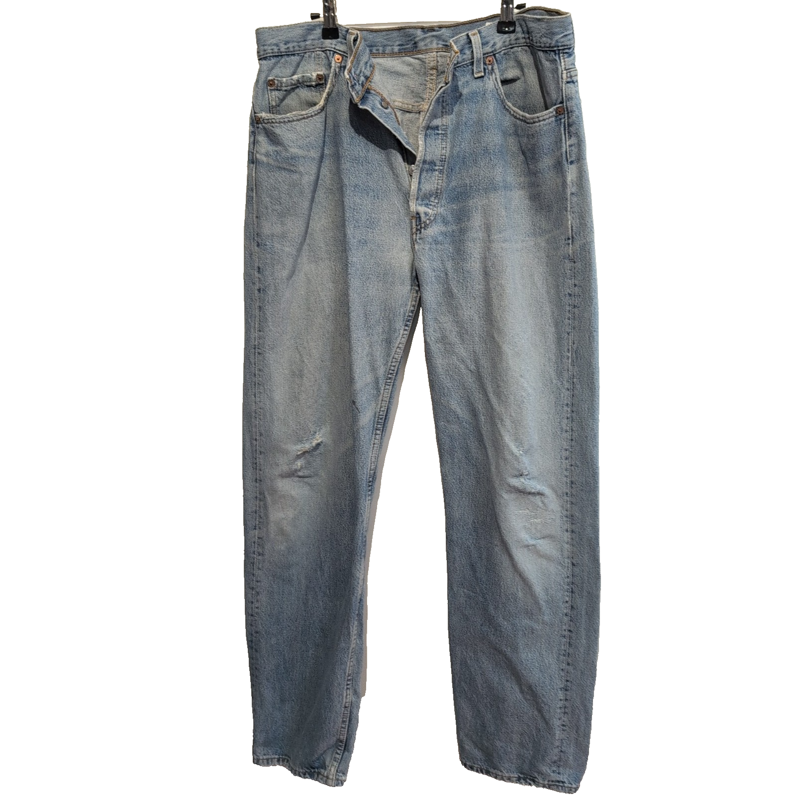 Levi’s 501 Jean Homme W33 L31 Bleu Clair Vintage Pantalon Bouton