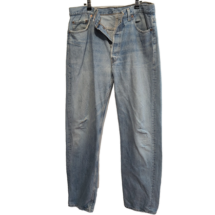 Levi’s 501 Jean Homme W33 L31 Bleu Clair Vintage Pantalon Bouton