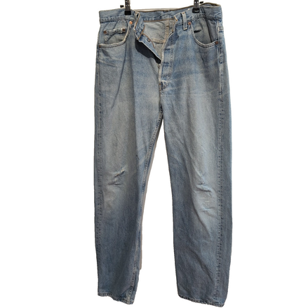 Levi’s 501 Jean Homme W33 L31 Bleu Clair Vintage Pantalon Bouton