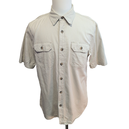 Chemise Wrangler Manche Courte Crème Unie Stretch Taille M Deux Poches
