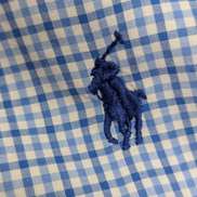 Chemise Polo Ralph Lauren Shirt L Petits Carreaux Bleu Blanc Button Down Logo