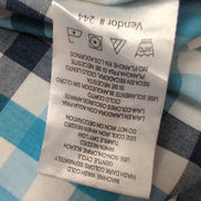 Chemise Lee stretch bleu ciel à petits carreaux manches courtes taille L