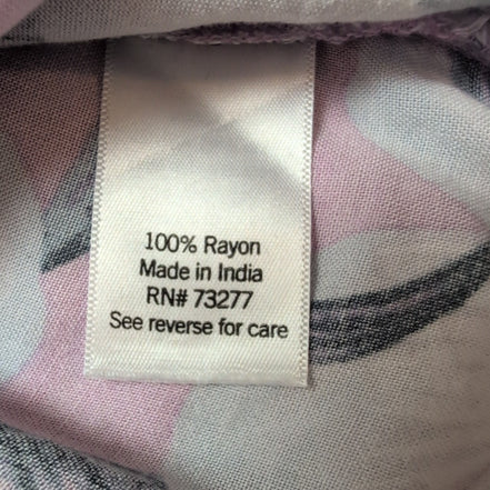 Robe d'été Fleurie Rose Blanche Rayonne Bretelles Réglables S/M