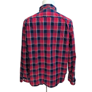 Chemise Nautica XL Made in Mauritius Carreaux Rouge Bleu manches longues