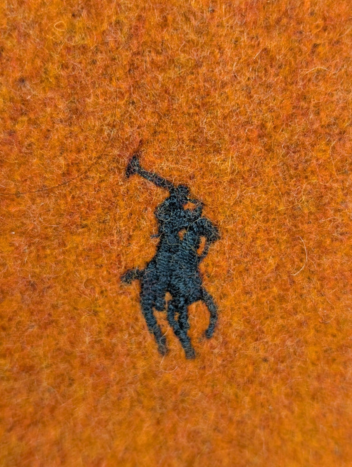 Écharpe Polo Ralph Lauren Réversible Laine d'agneau Bordeaux Orange Made Italy