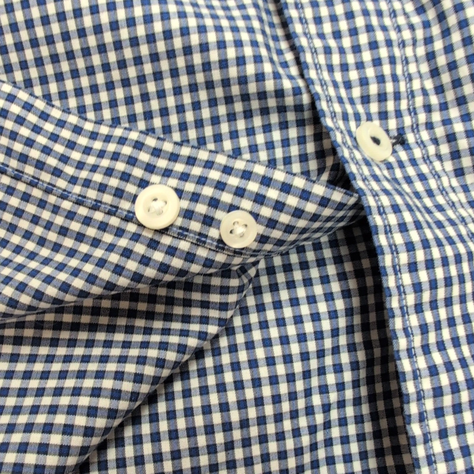 Chemise Nautica XL Bleu Foncé Carreaux Coton Logo Brodé Poche