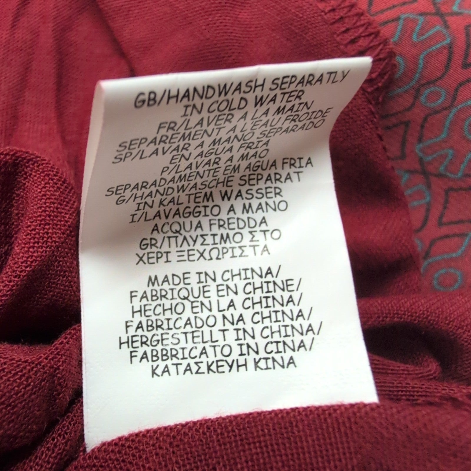Robe Kéawa Femme L Bordeaux Rouille Motifs Sans Manches Neuve Étiquette