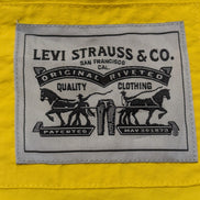 Blouson Levis Homme L Coupe-Vent Nylon Capuche Jaune Bleu Marine Veste Fine Neuf