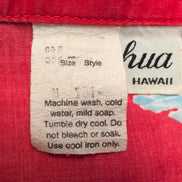 Chemise Hawaïenne Lehua Made in Hawaii M Rouge Bleu Fleurie Coton