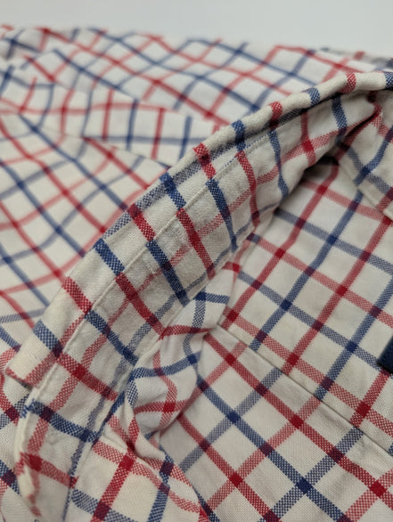 Chemise Ralph Lauren Homme XL Carreau Rouge Bleu Blanc Oxford Classique Boutonné