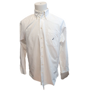 Chemise Nautica Vintage Oxford Blanc Uni M 100% Coton manches longues