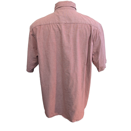 Chemise Wrangler Manche Courte Bordeaux Clair Stretch Taille L Deux Poches