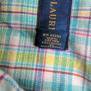 Chemise Shirt Ralph Lauren Carreaux Multicolore Logo Rose XL Button Down