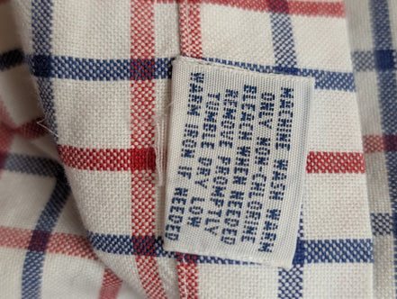 Chemise Ralph Lauren Homme XL Carreau Rouge Bleu Blanc Oxford Classique Boutonné