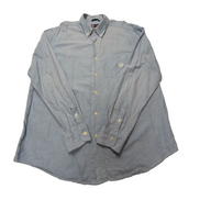 Chemise CHAPS bleue unie manches longues homme taille XL
