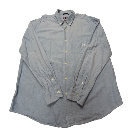 Chemise CHAPS bleue unie manches longues homme taille XL
