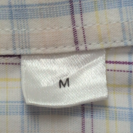 Chemise YVES SAINT LAURENT 100% Coton M Carreaux Logo Brodé Manches courtes