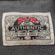 Chemise Western Novin Authentic Jean Gris Broderie Bottes Cowboy
