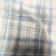 Chemise L.L. Bean à carreaux crème et kaki manches courtes taille XXL Homme