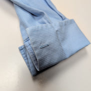 Chemise Nautica Bleu Clair Rayures Gaufrées Poignets Mousquetaires XXL