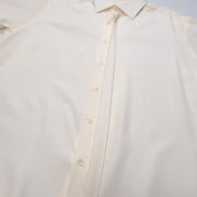 Chemise Ingram Made in Italy M/L 100% Soie Poignets Mousquetaire Blanche
