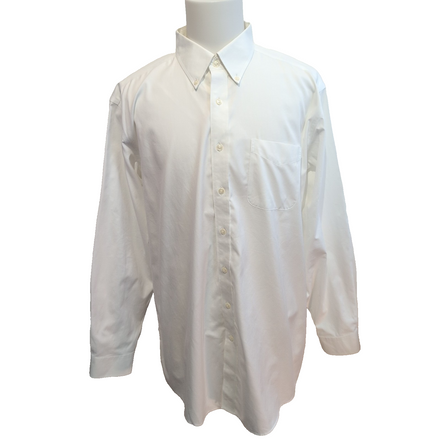 Chemise L.L. BEAN Homme XL/XXL Blanche Manches Longues Coton Supérieur