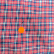 Chemise Nautica vintage manches courtes petits carreaux rose et bleu poche XL