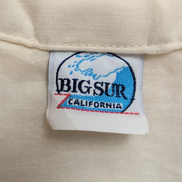 Chemise Hawaïenne Big Sur California S Blanc Cassé Feuillage Manches Courtes