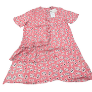 Robe Cubic M Rose Marguerites Manches Courtes Neuve Étiquette
