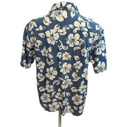 Chemise Hawaïenne Manches Courtes Honolua Surf Co Hawaii Floral Bleu L