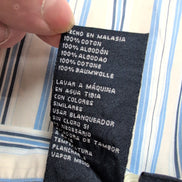 Chemise Nautica Manches Courtes Rayures Bleu et Blanc Taille M 100% Coton