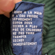 Pull Tommy Hilfiger vintage vert foncé écusson doré homme XL/XXL